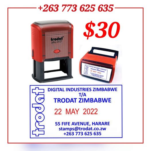 Trodat Rubber Stamps in Zimbabwe +263773625635
